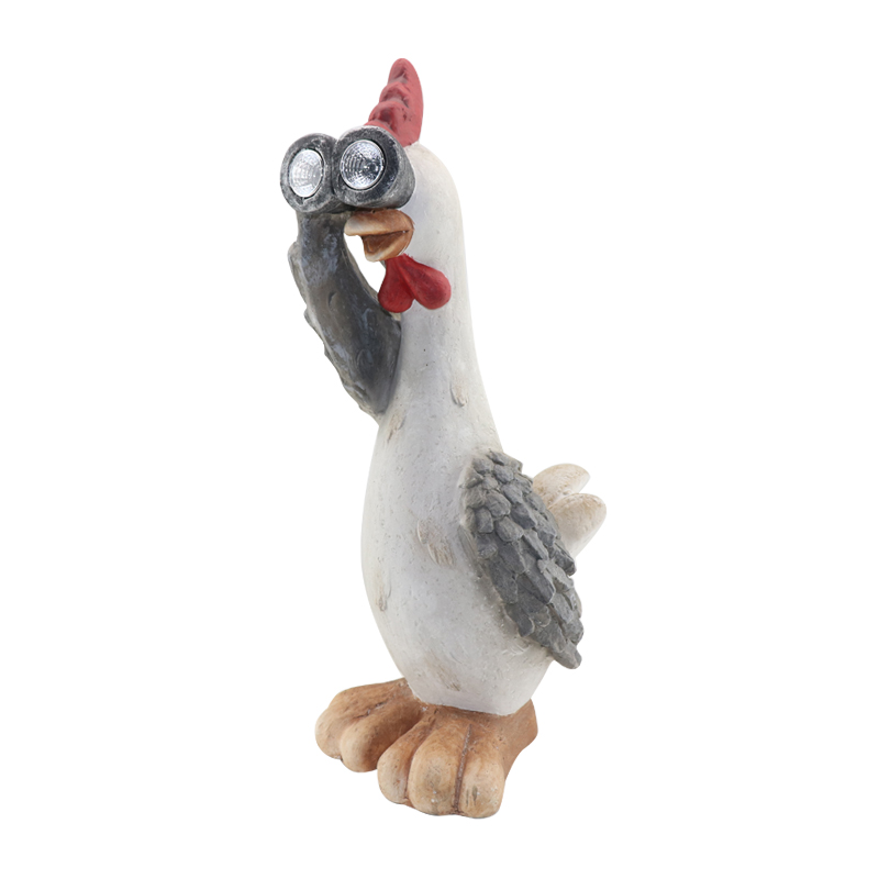 รูปปั้นไก่พร้อมโซล่าไลท์ ยี่ห้อ FONTE
